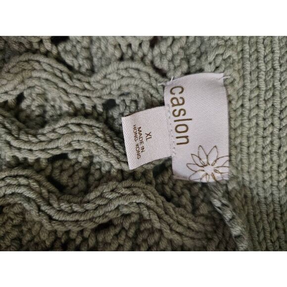 Caslon sage colored heavy knit cardigan sweater. Size XL. NWT. - Picture 3 of 5